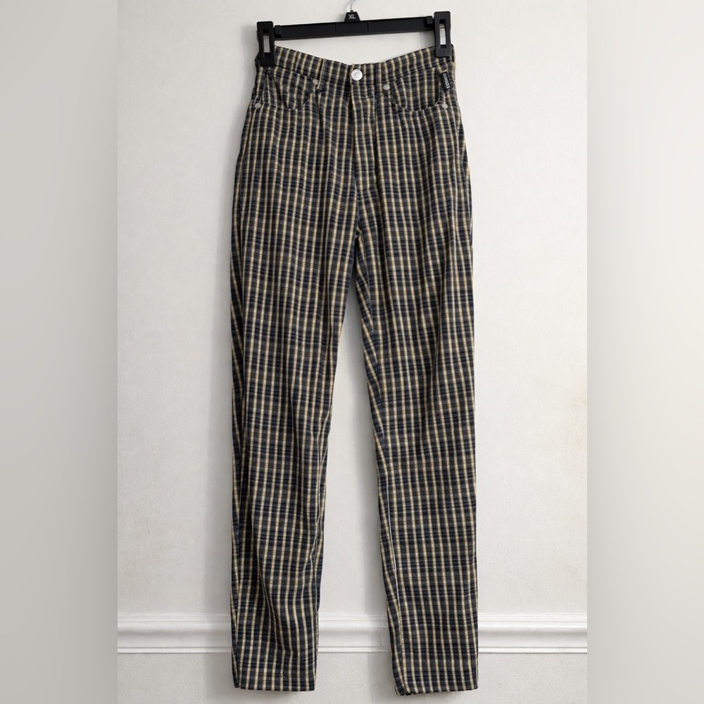 Versace jeans coutute checkered pants size 26 Vintage